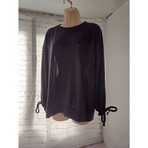 DG2 by Diane Gilman Women's Size Large Hi-Lo Black Lightweight Sweater